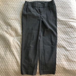 Loft Julie Striped Ankle Pants